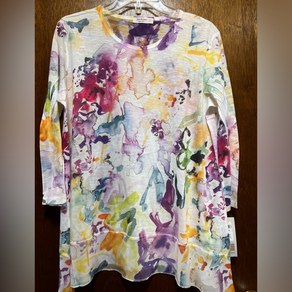 Watercolor dressy tee